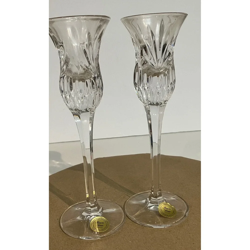 Princess House Candlestick Holders Clear cryExcellent Crystal Heritage Set